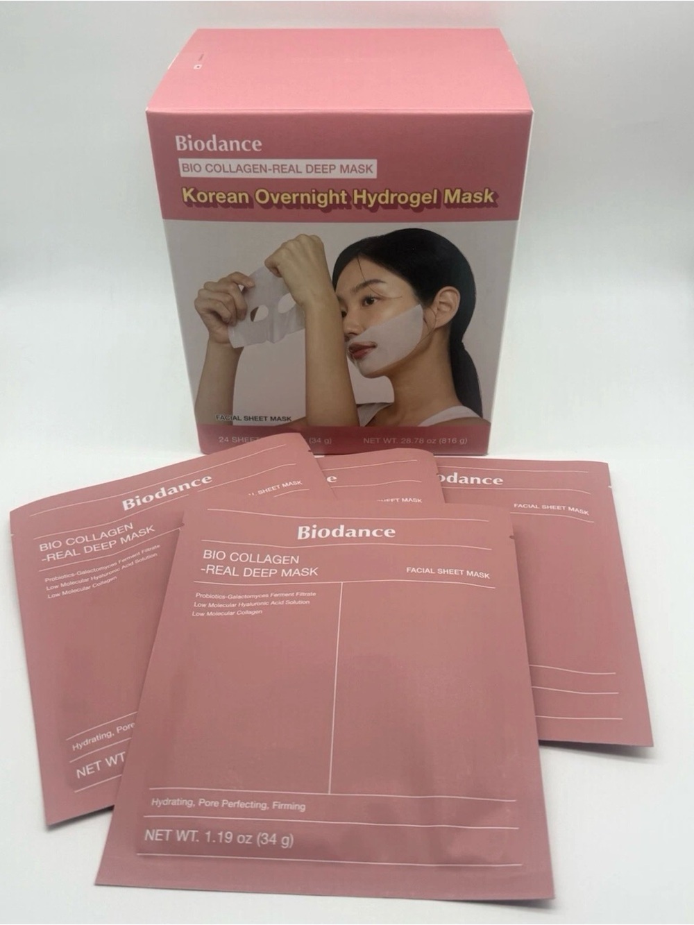 Biodance Bio-Collagen Real Deep Mask Hydrating, Facial Sheet Mask, 24 Masks